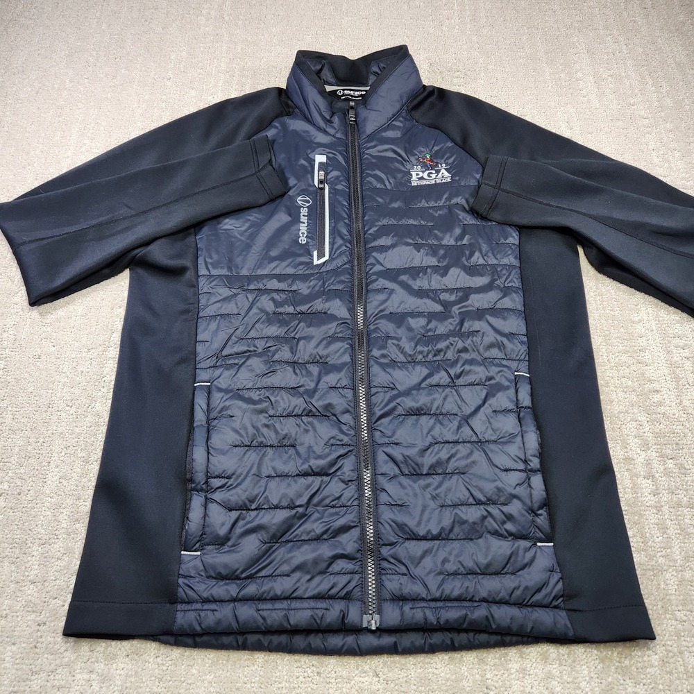 Sunice Golf Jacket Men Medium Hybrid Puffer Bethpage Black PGA Full Zip - Picture 2 of 10